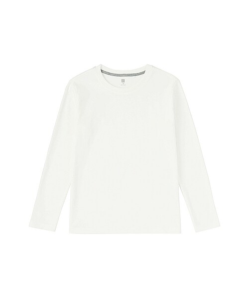 UNIQLO（ユニクロ）の「BOYS ソフトタッチクルーネックT（長袖）（その他トップス・キッズ・GRAY/NAVY/OFF WHITE/RED/GREEN/BLACK/ORANGE/BLUE・110/140/150/130/120/160）」の2枚目の写真