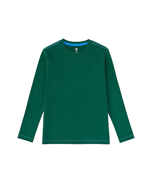 UNIQLO（ユニクロ）の「BOYS ソフトタッチクルーネックT（長袖）（その他トップス・キッズ・GRAY/NAVY/OFF WHITE/RED/GREEN/BLACK/ORANGE/BLUE・110/140/150/130/120/160）」の4枚目の写真