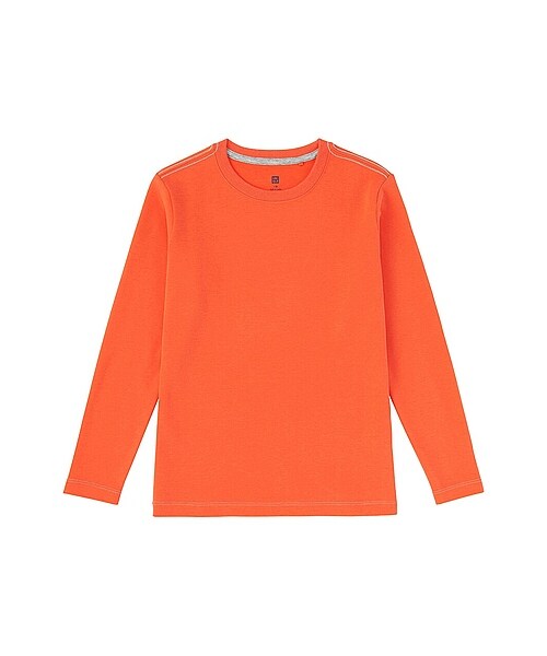 UNIQLO（ユニクロ）の「BOYS ソフトタッチクルーネックT（長袖）（その他トップス・キッズ・GRAY/NAVY/OFF WHITE/RED/GREEN/BLACK/ORANGE/BLUE・110/140/150/130/120/160）」の8枚目の写真