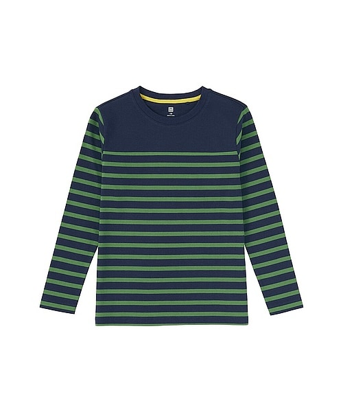 UNIQLO（ユニクロ）の「BOYS ボーダークルーネックT（長袖）B（その他トップス・キッズ・WHITE/GRAY/NAVY・110/130/120/140/150/160）」の3枚目の写真