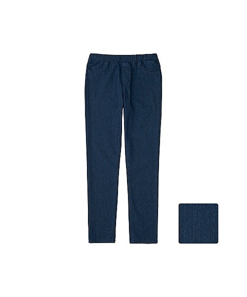 UNIQLO（ユニクロ）の「GIRLS イージーデニムレギンスパンツ（その他パンツ・キッズ・BLUE/NAVY・L/M/XL/S）」の2枚目の写真