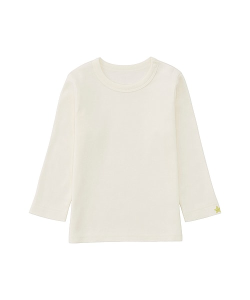 UNIQLO(ユニクロ)の「BABY クルーネックT(刺繍・長袖)(ロンパース・キッズ・DARK GRAY/PURPLE/GREEN/PINK/OFF WHITE/RED/BLACK/BLUE・100/80/90)」の2枚目の写真