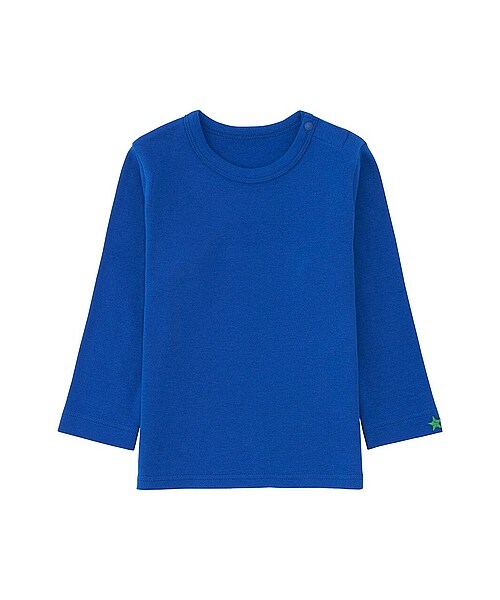 UNIQLO(ユニクロ)の「BABY クルーネックT(刺繍・長袖)(ロンパース・キッズ・DARK GRAY/PURPLE/GREEN/PINK/OFF WHITE/RED/BLACK/BLUE・100/80/90)」の5枚目の写真