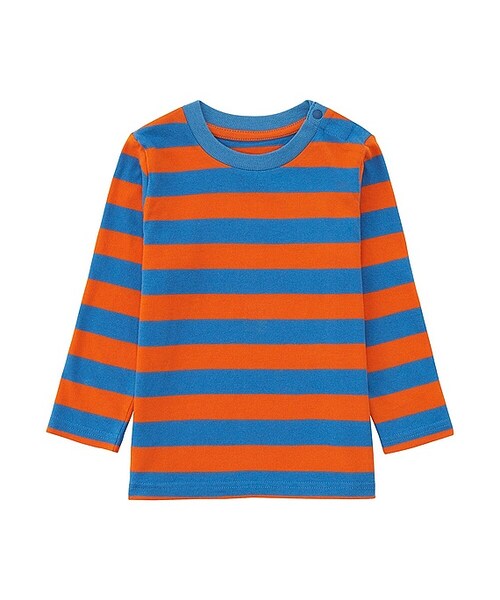 UNIQLO（ユニクロ）の「クルーネックT（ボーダー・長袖）（その他トップス・キッズ・YELLOW 45/BLACK 09/BLUE 66/BLUE 67・80/90/100）」の3枚目の写真