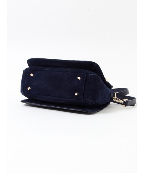 interstaple（インターステイプル）の「Monet/スエードコンビトート【予約】（トートバッグ・レディース・NAVY/GRY・F）」の6枚目の写真