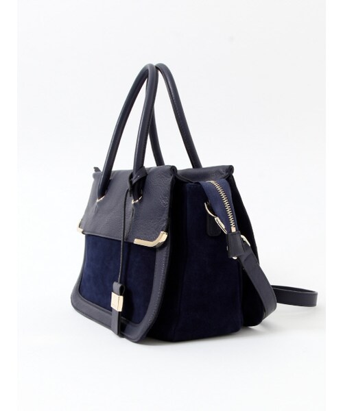 interstaple（インターステイプル）の「Monet/スエードコンビトート【予約】（トートバッグ・レディース・NAVY/GRY・F）」の5枚目の写真