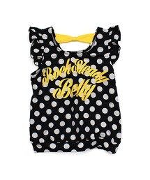 Betty | 【Betty】ドットフリルリボンティー(ブラック)(Tシャツ/カットソー)