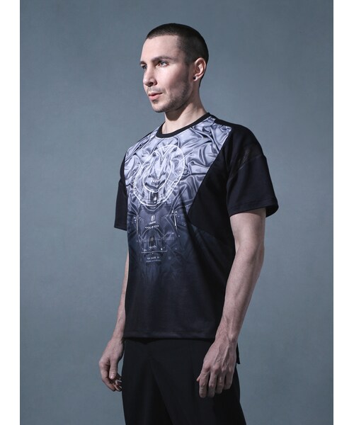 Acrosphere（アクロスファー）の「Explorer #15 splicing t-shirt（Tシャツ/カットソー・メンズ・Black・F）」の3枚目の写真
