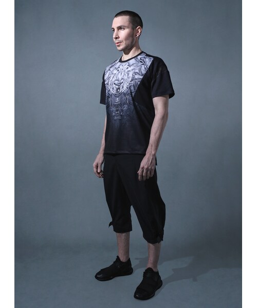 Acrosphere（アクロスファー）の「Explorer #15 splicing t-shirt（Tシャツ/カットソー・メンズ・Black・F）」の5枚目の写真