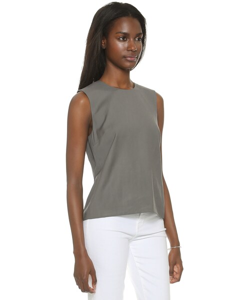 theory（セオリー）の「Theory Classy Audressa Shirt with Optional Collar（Tシャツ/カットソー・レディース・Gray・P/S/M/L）」の4枚目の写真