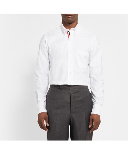 THOM BROWNE（トムブラウン）の「Thom Browne Button-Down Collar Cotton Oxford Shirt（シャツ/ブラウス・メンズ・White・0/1/2/3/4/5）」の3枚目の写真