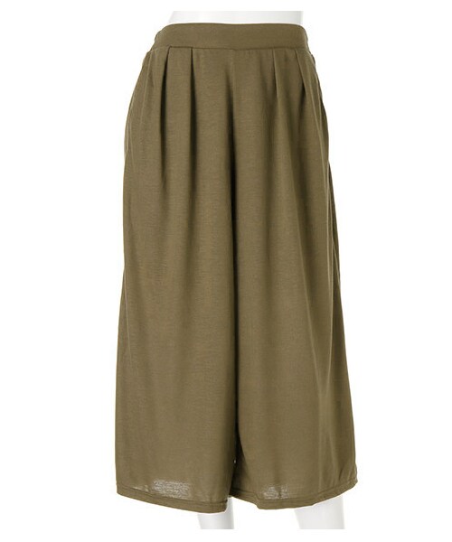 ROYAL PARTY（ロイヤルパーティー）の「リラックスガウチョパンツ（パンツ・レディース・ブラック/カーキ/ネイビー/オフホワイト系・F）」の12枚目の写真