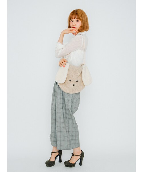 merry jenny（メリージェニー）の「わんわんトート（バッグ・レディース・ブラック/ベージュ）」の3枚目の写真