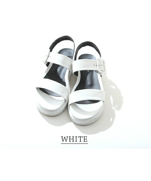 NETSTAR（ネットスター）の「バックルベルトのフットベットサンダル（サンダル・レディース・ブラック/シルバー/ホワイト・23.5ｃｍ）」の2枚目の写真