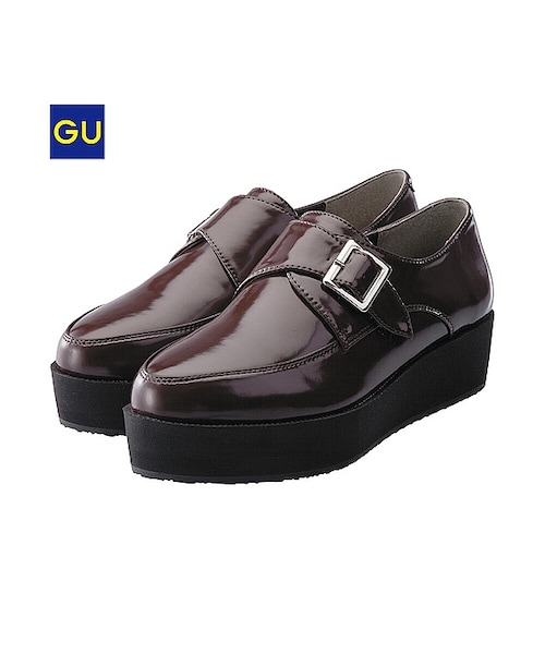 GU(ジーユー)の「(GU)モンクストラップシューズ(WOMEN ⁄ シューズ・レディース・BLACK/80/BROWN・S/M/L)」の2枚目の写真