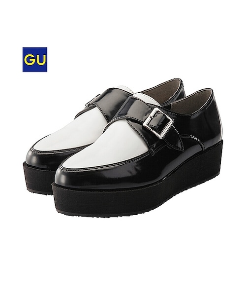 GU(ジーユー)の「(GU)モンクストラップシューズ(WOMEN ⁄ シューズ・レディース・BLACK/80/BROWN・S/M/L)」の3枚目の写真