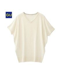 GU | （GU）ボリュームニットチュニック（５分袖）(トップス)
