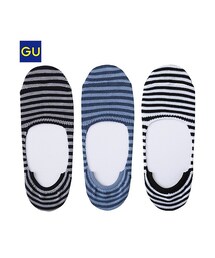 GU | （GU）ドライカバーソックス（ボーダー・３足組）(レッグウェア)