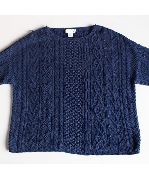 Vintage Clothing（ヴィンテージクロージング）の「Over Knit（トップス・Navy・One）」の3枚目の写真