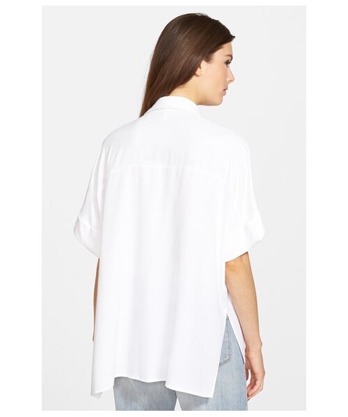 Leith   （-）の「Leith Oversize Button Front Shirt（シャツ/ブラウス・レディース・White・X-Small/Small/Medium/Large）」の3枚目の写真