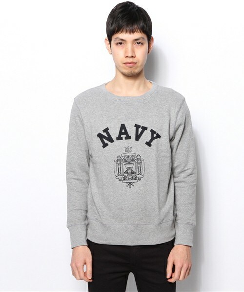 UNION STATION（ユニオンステーション）の「クルーネック　スウェット/カレッジ（スウェット・メンズ・グレー/サックスブルー/マスタード・MEDIUM/LARGE/LL）」の4枚目の写真