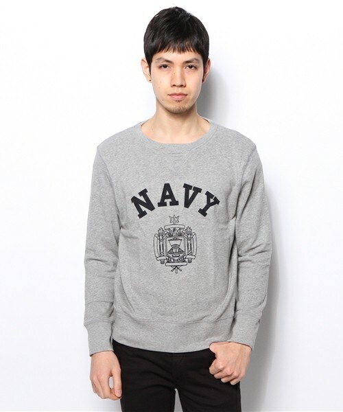 UNION STATION（ユニオンステーション）の「クルーネック　スウェット/カレッジ（スウェット・メンズ・グレー/サックスブルー/マスタード・MEDIUM/LARGE/LL）」の2枚目の写真