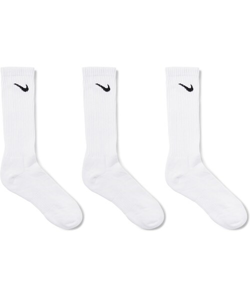 NIKE(ナイキ)の「Nike Three-Pack Cotton-Blend Socks(ソックス/靴下・メンズ・White・M/L/XL)」の3枚目の写真