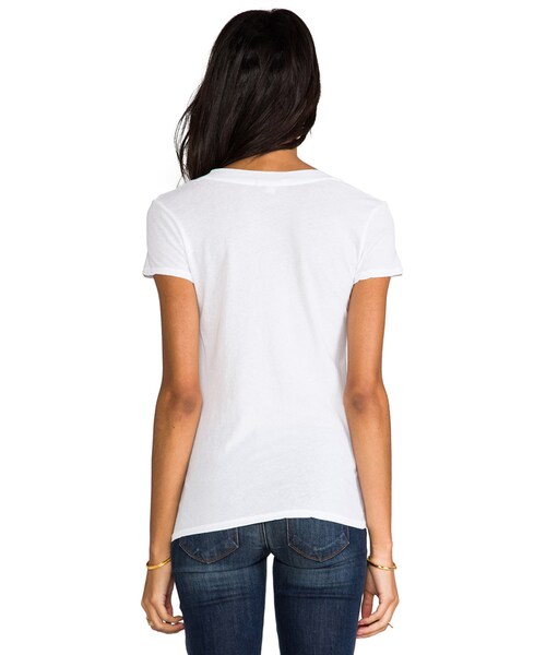 JAMES PERSE（ジェームスパース）の「James Perse Classic Relaxed Casual V Tee（Tシャツ/カットソー・レディース・White・0 (XXS/XS)）」の2枚目の写真