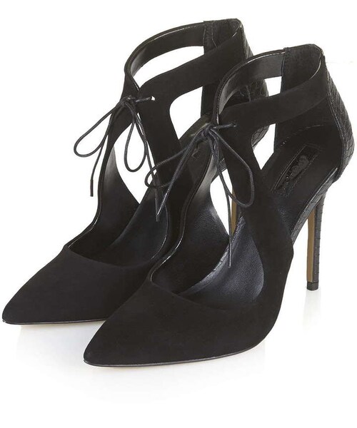 TOPSHOP（トップショップ）の「Genie tie-front court shoes（パンプス・レディース・Black・5.5/6.5/7.5/8.5/9.5/10.5/11.5）」の4枚目の写真