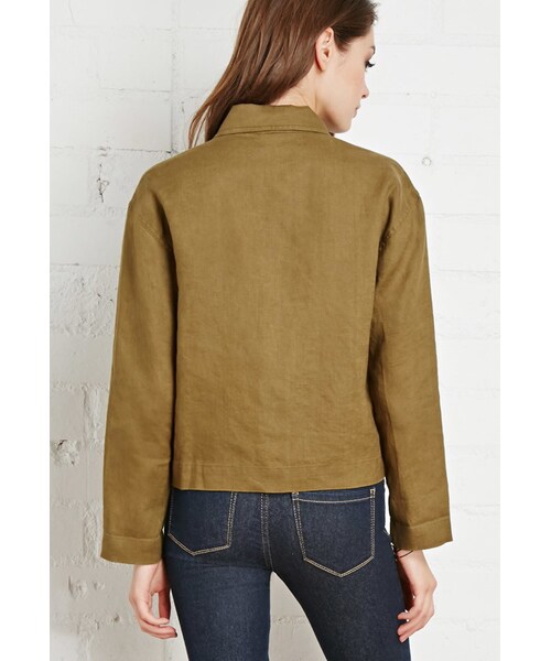 FOREVER 21（フォーエバー トゥエンティーワン）の「FOREVER 21 Buttoned Linen Shirt（シャツ/ブラウス・レディース・Black/Brown・Small/Medium/Large）」の10枚目の写真