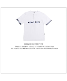 ROMANTIC CROWN | GOOD LIFE HENRYNECK PK TEE_WHITE(その他)