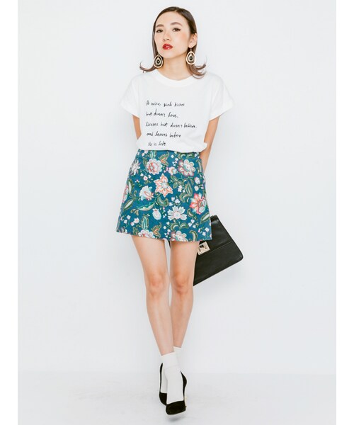 EVRIS（エヴリス）の「Wise girl Tシャツ（トップス・レディース・ホワイト/ブラック/カーキ）」の5枚目の写真