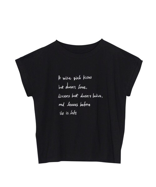 EVRIS（エヴリス）の「Wise girl Tシャツ（トップス・レディース・ホワイト/ブラック/カーキ）」の2枚目の写真