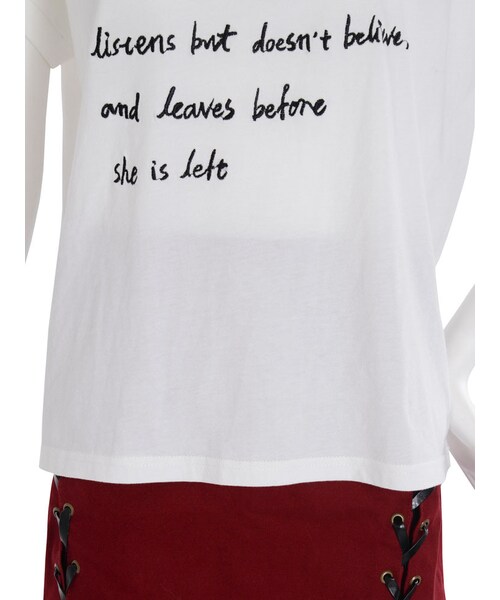 EVRIS（エヴリス）の「Wise girl Tシャツ（トップス・レディース・ホワイト/ブラック/カーキ）」の12枚目の写真