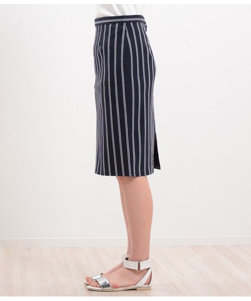 ROPE' PICNIC(ロペピクニック)の「ハイテンションストレッチタイトスカート(スカート・レディース・ブラック/オフホワイト/ネイビー/ネイビー系・36/38/40)」の6枚目の写真
