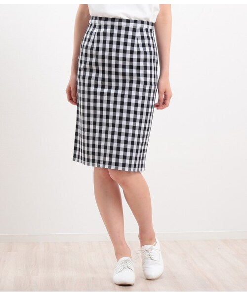ROPE' PICNIC(ロペピクニック)の「ハイテンションストレッチタイトスカート(スカート・レディース・ブラック/オフホワイト/ネイビー/ネイビー系・36/38/40)」の2枚目の写真