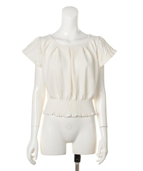 31 Sons de mode（トランテアン　ソン　ドゥ　モード）の「無地裾シャーリングプルオーバー（トップス・レディース・ブルー/オフホワイト/ネイビー・36）」の2枚目の写真