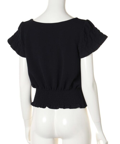 31 Sons de mode（トランテアン　ソン　ドゥ　モード）の「無地裾シャーリングプルオーバー（トップス・レディース・ブルー/オフホワイト/ネイビー・36）」の8枚目の写真