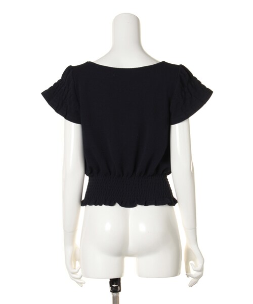 31 Sons de mode（トランテアン　ソン　ドゥ　モード）の「無地裾シャーリングプルオーバー（トップス・レディース・ブルー/オフホワイト/ネイビー・36）」の5枚目の写真