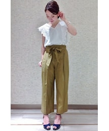 IENA | タイプライター リボンイージーパンツ◆(パンツ)