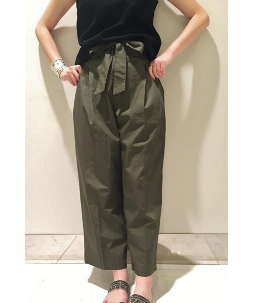 IENA（イエナ）の「タイプライター リボンイージーパンツ◆（パンツ・レディース・ベージュ/カーキ・34/36/38/40）」の2枚目の写真