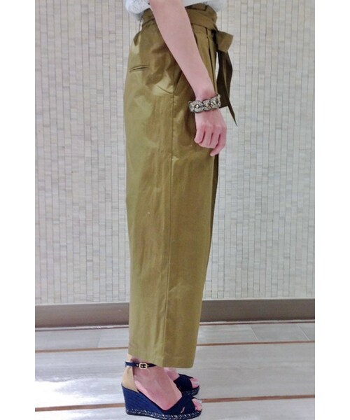 IENA（イエナ）の「タイプライター リボンイージーパンツ◆（パンツ・レディース・ベージュ/カーキ・34/36/38/40）」の22枚目の写真