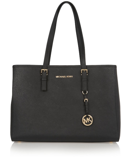 MICHAEL KORS(マイケルコース)の「MICHAEL Michael Kors Jet Set Travel Textured-Leather Tote Michael Michael Kors(トートバッグ・レディース・Black・One Size)」の1枚目の写真