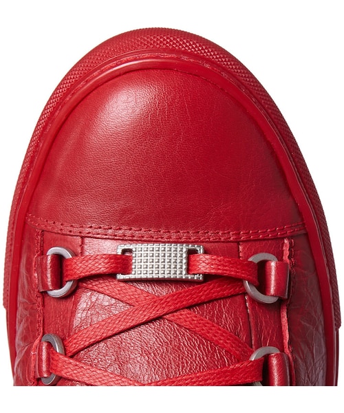 BALENCIAGA(バレンシアガ)の「Balenciaga Arena Creased-Leather High-Top Sneakers(スニーカー・メンズ・Red・EU 39 (US 6))」の4枚目の写真