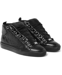 BALENCIAGA | Balenciaga Arena Creased-Leather High-Top Sneakers(スニーカー)