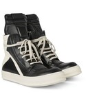 Rick Owens | Rick Owens Panelled Leather High-Top Sneakers(球鞋)