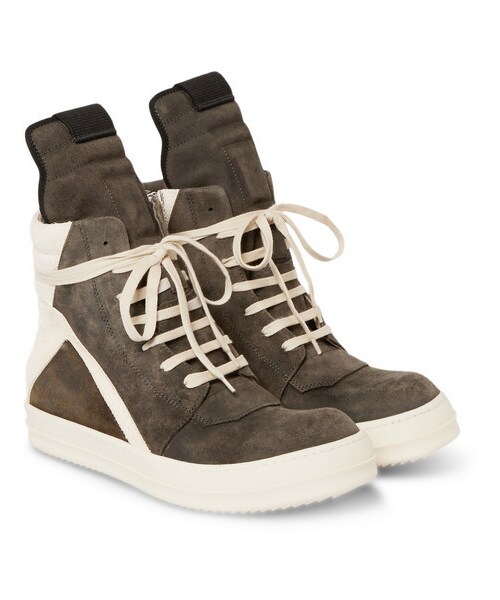 Rick Owens（リックオウエンス）の「Rick Owens Panelled Suede High-Top Sneakers（スニーカー）」 - WEAR