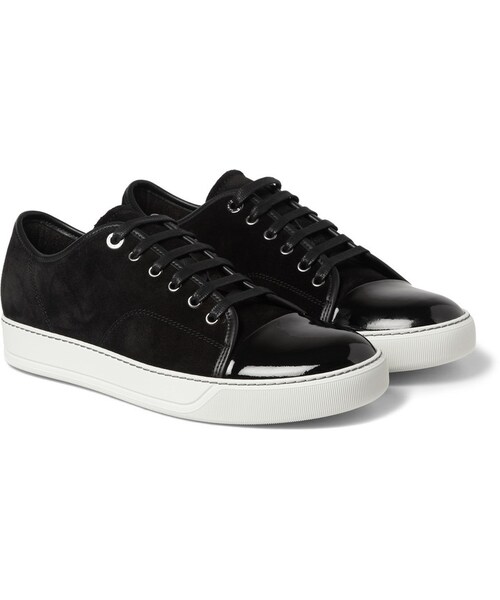 LANVIN(ランバン)の「Lanvin Suede and Patent-Leather Sneakers(スニーカー・メンズ・Black・UK 5 (US 6)/UK 6 (US 7)/UK 7 (US 8)/UK 8 (US 9)/UK 9 (US 10)/UK 10 (US 11)/UK 11 (US 12)/UK 12 (US 13)/UK 13 (US 14))」の5枚目の写真