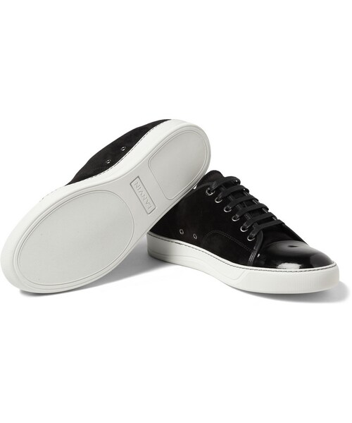LANVIN(ランバン)の「Lanvin Suede and Patent-Leather Sneakers(スニーカー・メンズ・Black・UK 5 (US 6)/UK 6 (US 7)/UK 7 (US 8)/UK 8 (US 9)/UK 9 (US 10)/UK 10 (US 11)/UK 11 (US 12)/UK 12 (US 13)/UK 13 (US 14))」の3枚目の写真