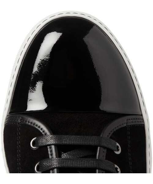 LANVIN(ランバン)の「Lanvin Suede and Patent-Leather Sneakers(スニーカー・メンズ・Black・UK 5 (US 6)/UK 6 (US 7)/UK 7 (US 8)/UK 8 (US 9)/UK 9 (US 10)/UK 10 (US 11)/UK 11 (US 12)/UK 12 (US 13)/UK 13 (US 14))」の4枚目の写真
